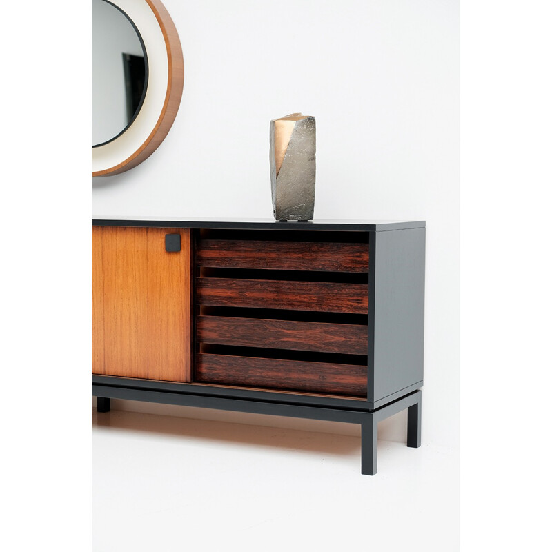 Vintage Black Sideboard by Alfred Hendrickx for Belform - 1960s