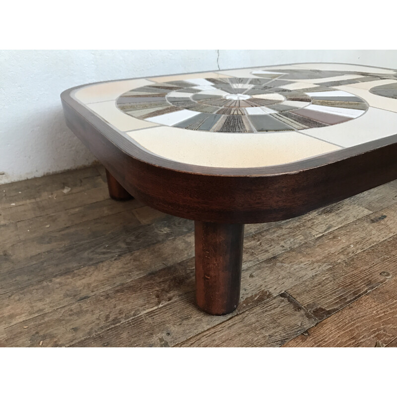 Vintage coffee table by Roger Capron - 1960s