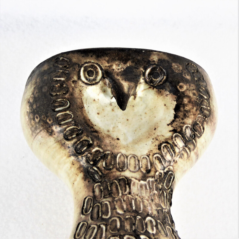 "Owl" zoomorphic vase by Jacques Pouchain - 1950s