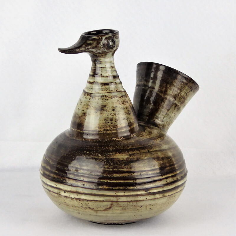 "Oiseau" Zoomorphic vase by Jacques Pouchain - 1950s