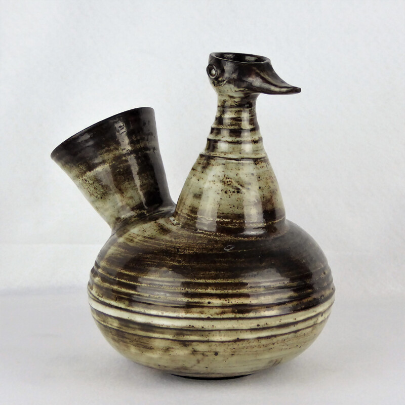 "Oiseau" Zoomorphic vase by Jacques Pouchain - 1950s