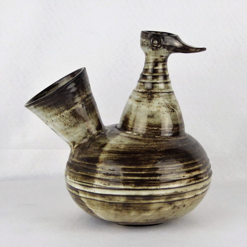 "Oiseau" Zoomorphic vase by Jacques Pouchain - 1950s