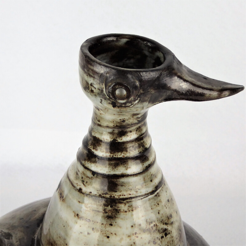 Vase zoomorphe "Oiseau" de Jacques Pouchain - 1950