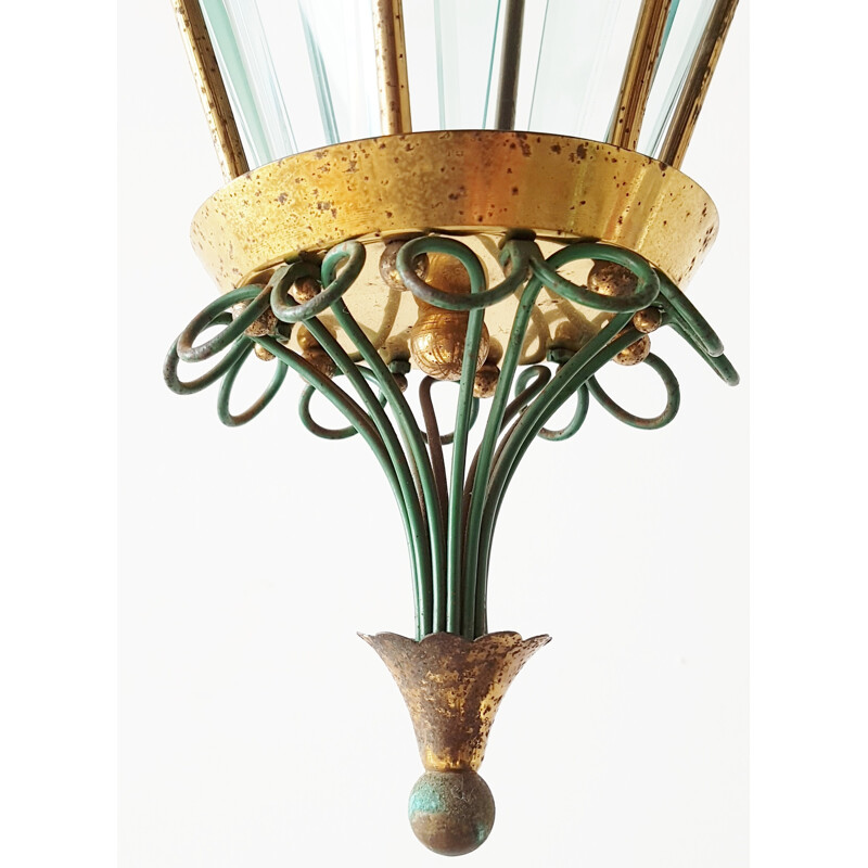 Pendant lamp "lantern" by Pietro Chiesa - 1950s