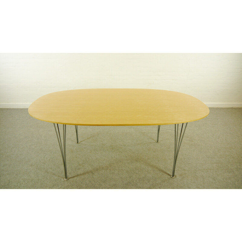 Vintage "Superellipse" dining Table by Piet Hein and Bruno Mathsson for Fritz Hansen - 1970s