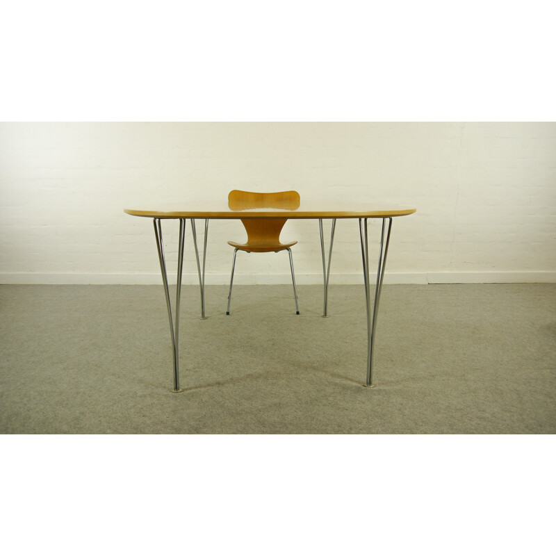 Table à repas vintage "Superellipse" par Piet Hein et Bruno Mathsson for Fritz Hansen - 1970