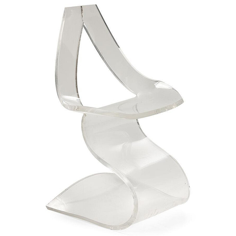 Transparent chair model "Lucite" by Michel DUMAS - 1970s