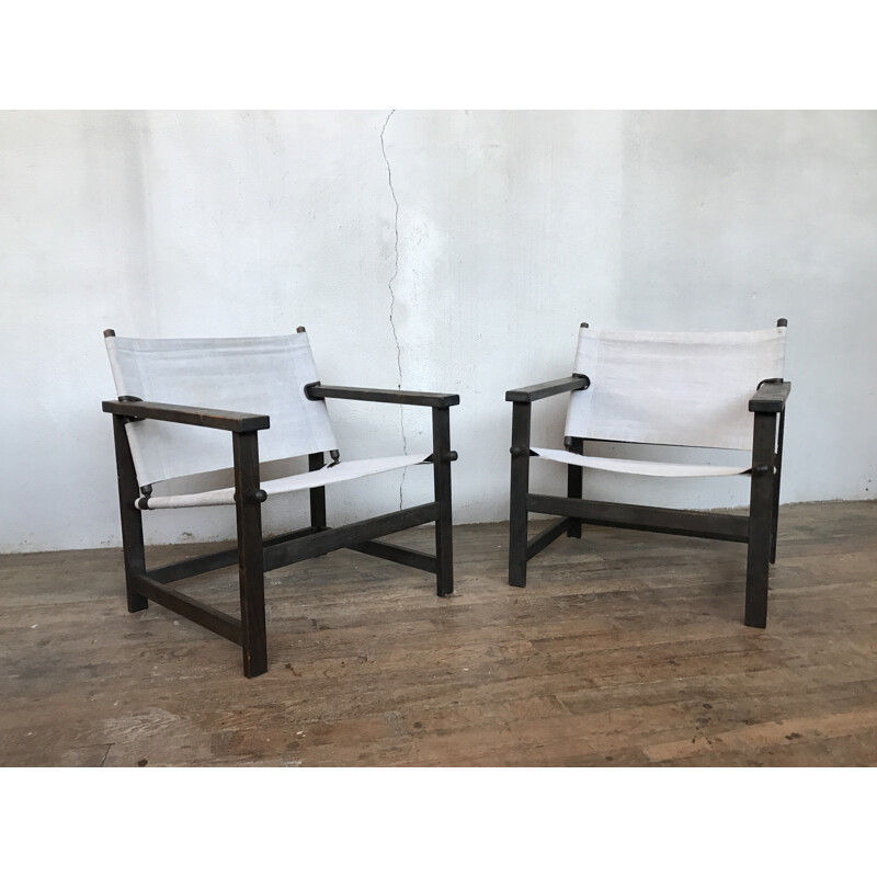 Set of 2 "Safari" armchairs by Gerd Lange - 1965