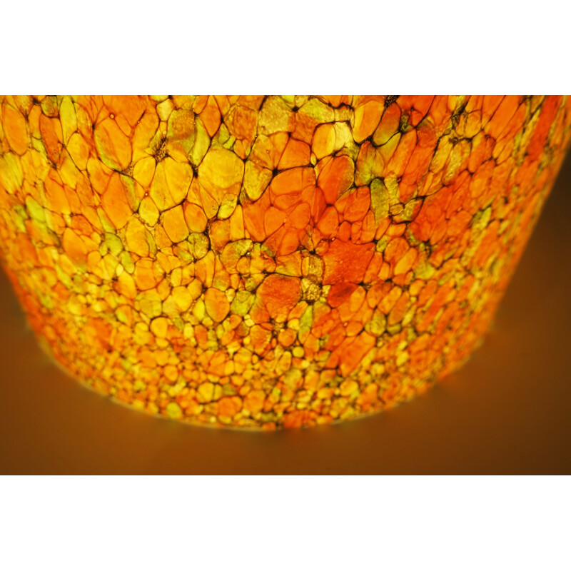 Vintage pendant lamp "Murano" in dome-Shaped mottled Glass - 1960s