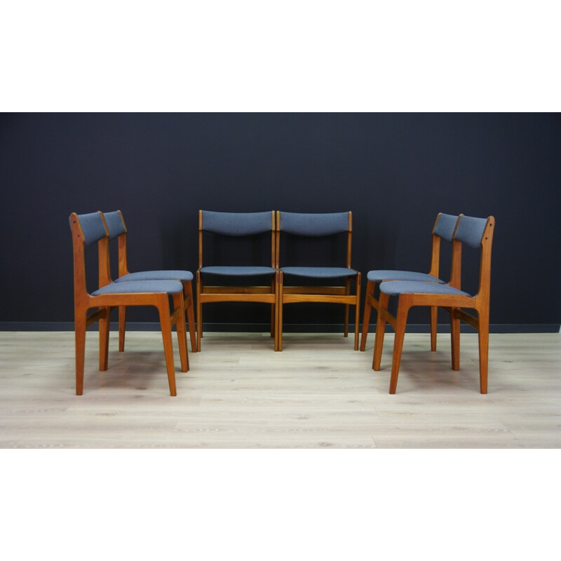 Set of 6 Retro teak danish chairs - 1960s