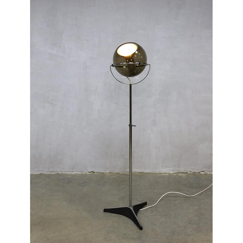 Vintage Dutch design globe floor lamp by Frank Ligtelijn Raak - 1960s