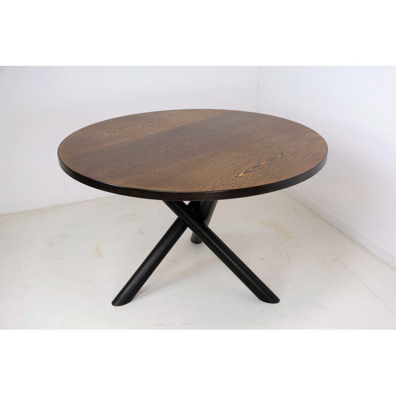 Vintage Round Tripod Dining Table by Martin Visser for 'T Spectrum - 1960s