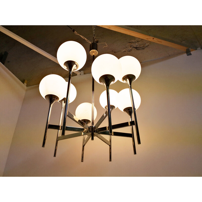 Vintage chandelier by Gaetano Sciolari - 1970s