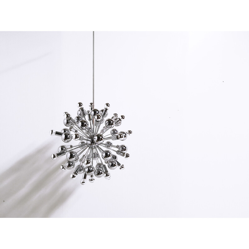 Large chrome Sputnik chandelier by Cosack - 1970s