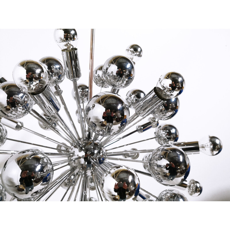 Large chrome Sputnik chandelier by Cosack - 1970s