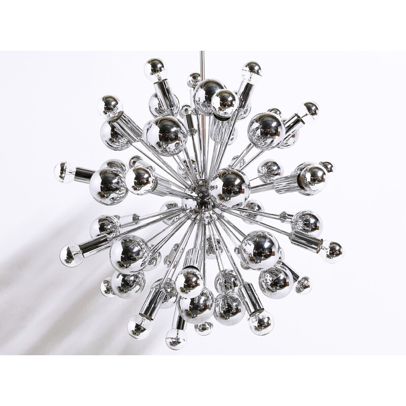 Large chrome Sputnik chandelier by Cosack - 1970s