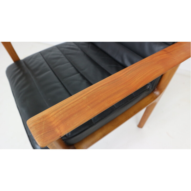 Paire de fauteuils vintage en cuir par Lübke - 1960