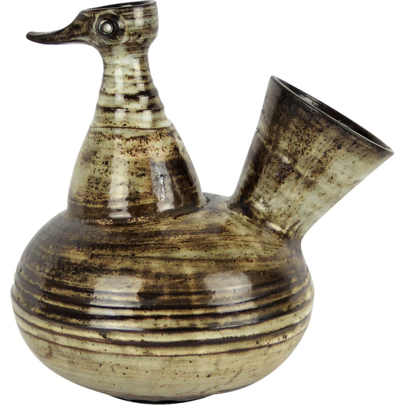 "Oiseau" Zoomorphic vase by Jacques Pouchain - 1950s