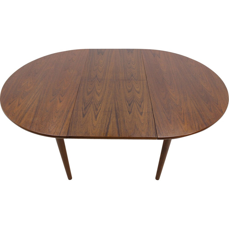 Vintage danish Teak Round Extendable Table - 1960s
