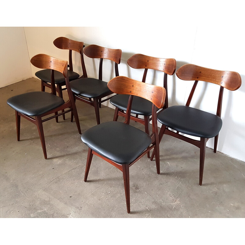 Vintage dining set by Louis van Teeffelen for WéBé - 1960s