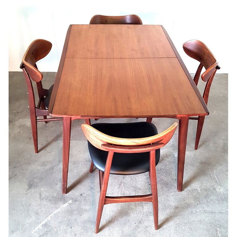 Vintage dining set by Louis van Teeffelen for WéBé - 1960s