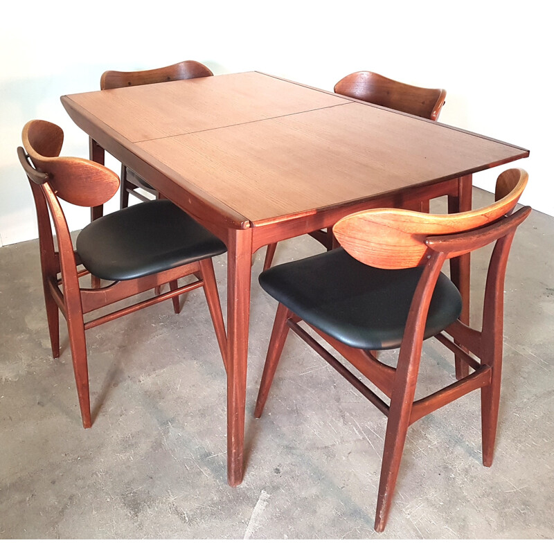 Vintage dining set by Louis van Teeffelen for WéBé - 1960s