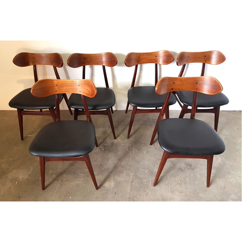 Vintage dining set by Louis van Teeffelen for WéBé - 1960s