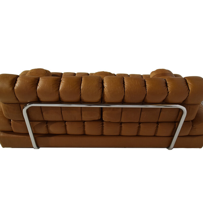 Vintage DS 85 cognac daybed by De Sede - 1970s