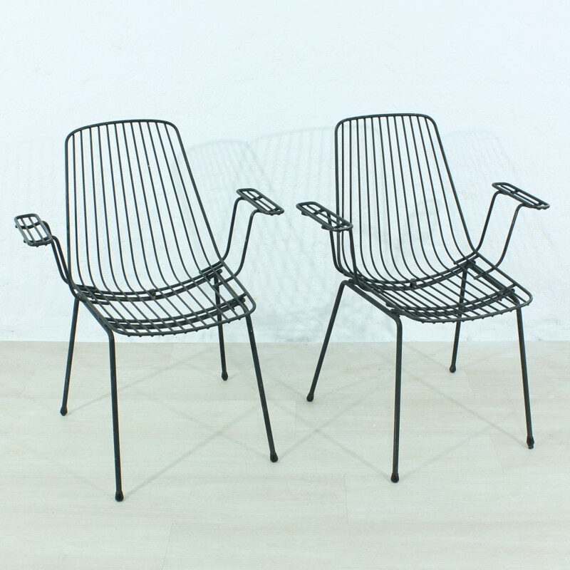 Vintage set of 2 garden chairs - 1960s