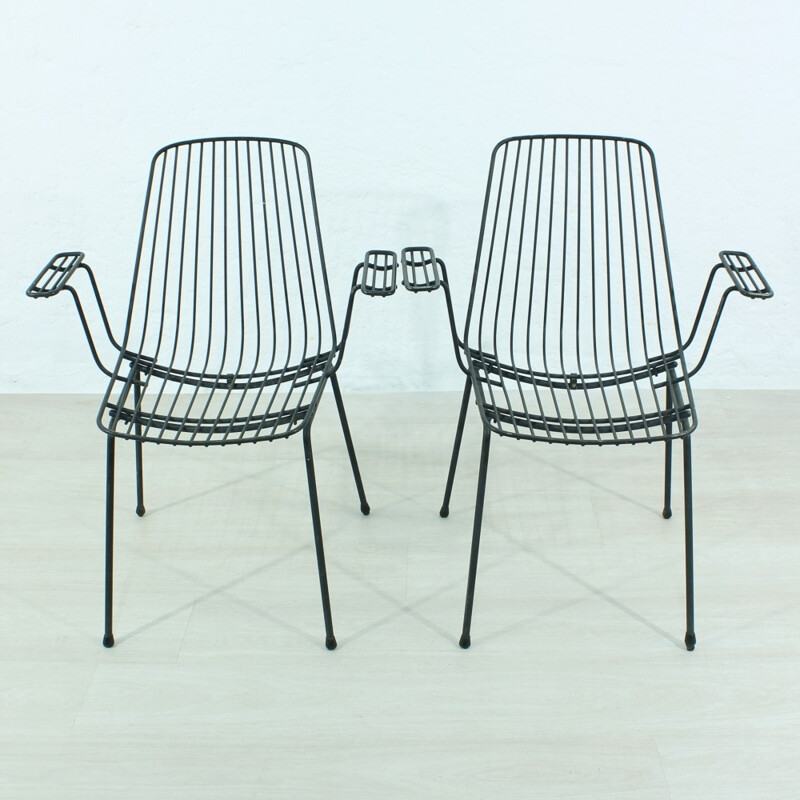 Ensemble de 2 chaises de jardin vintage - 1960
