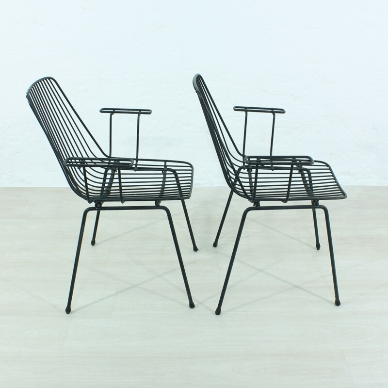 Ensemble de 2 chaises de jardin vintage - 1960