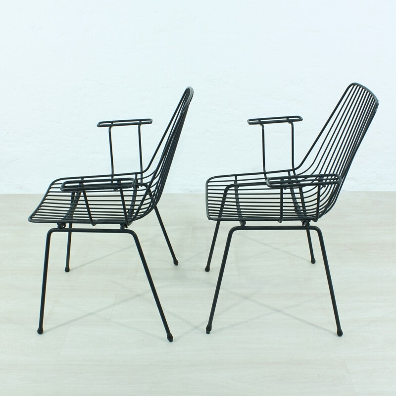 Ensemble de 2 chaises de jardin vintage - 1960