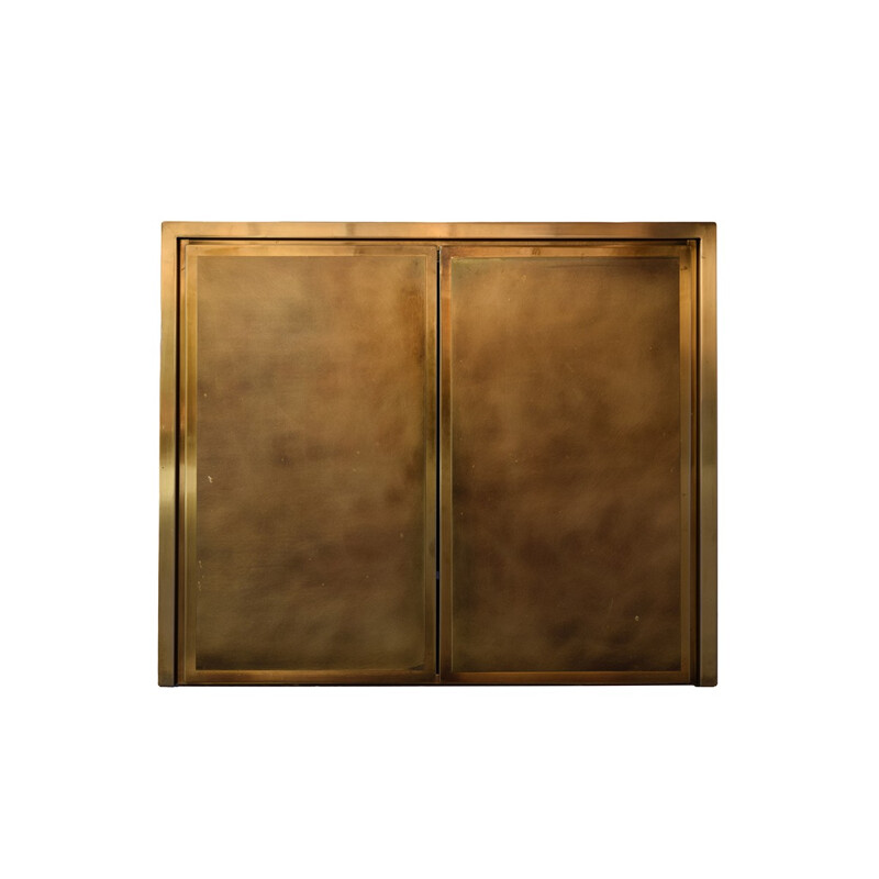 Mid-century Hollywood Regency Brass & Bronze Cabinet from Belgo Chrom - 1980s