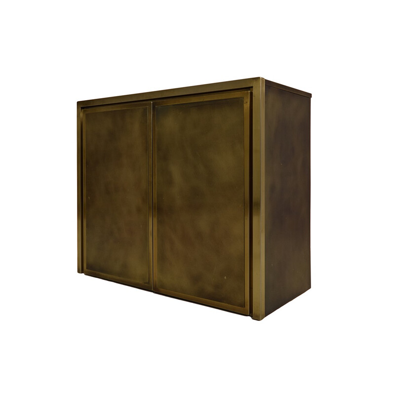 Mid-century Hollywood Regency Brass & Bronze Cabinet from Belgo Chrom - 1980s