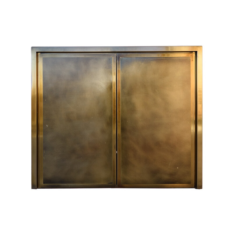 Mid-century Hollywood Regency Brass & Bronze Cabinet from Belgo Chrom - 1980s