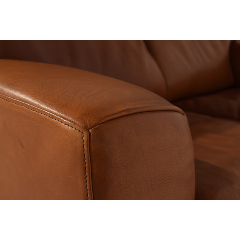 Mid-century Fatboy Two-Seater Leather Sofa from Molinari - 1980s