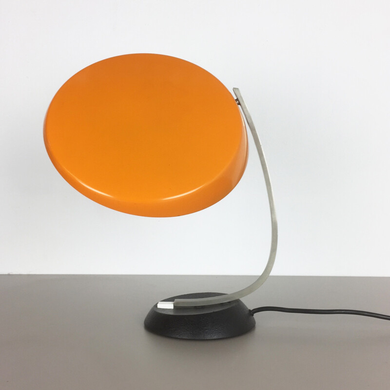 Mid-century Modernist orange ochre Sputnik Table Light for KAISER LEUCHTEN Lights - 1970s