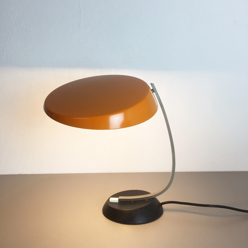 Mid-century Modernist orange ochre Sputnik Table Light for KAISER LEUCHTEN Lights - 1970s