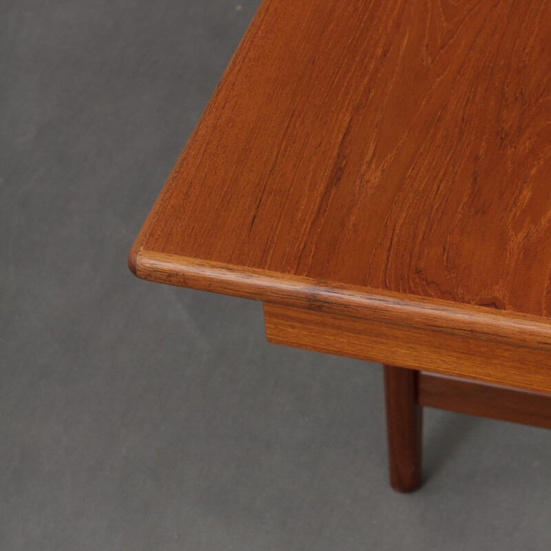 Vintage teak coffee table with a shelf - 1960s