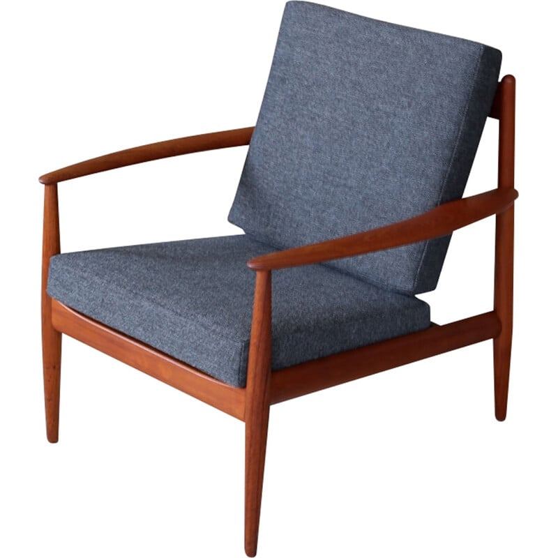 Vintage grey chair by Grete Jalk for Sessel France - 1960s