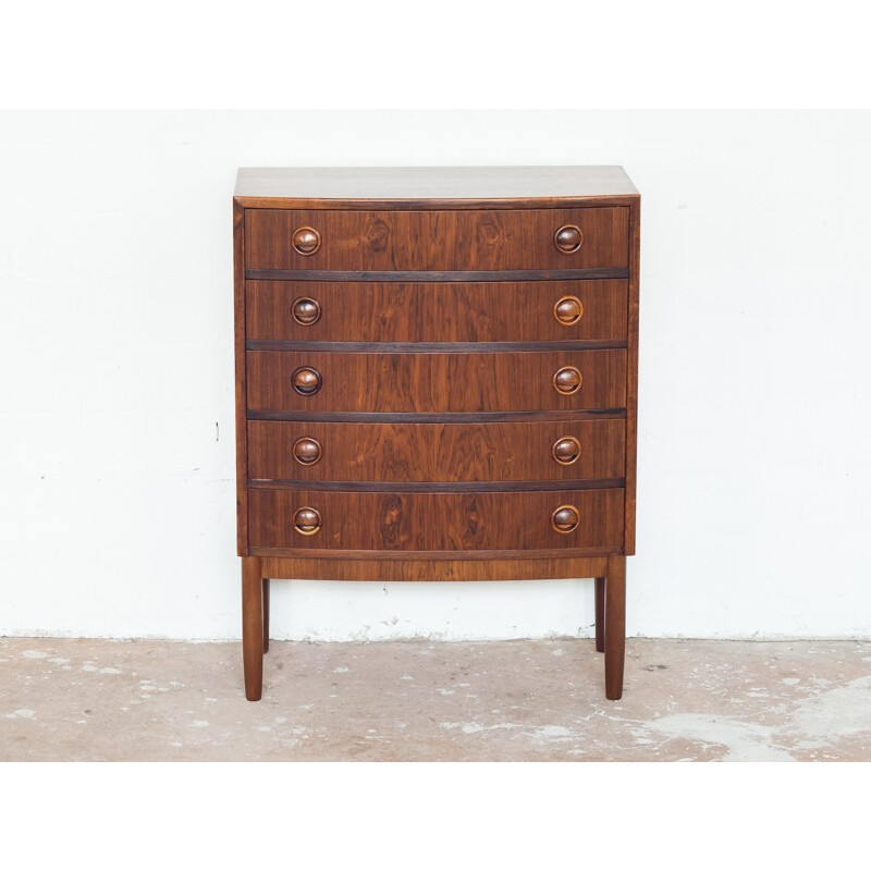 Small chest of drawers with 5 drawers in rosewood by Kai Kristiansen - 1960s