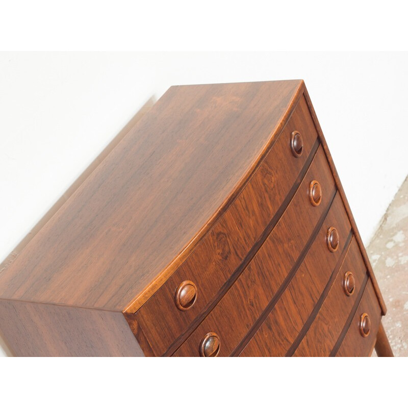 Small chest of drawers with 5 drawers in rosewood by Kai Kristiansen - 1960s