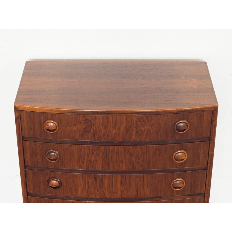 Small chest of drawers with 5 drawers in rosewood by Kai Kristiansen - 1960s