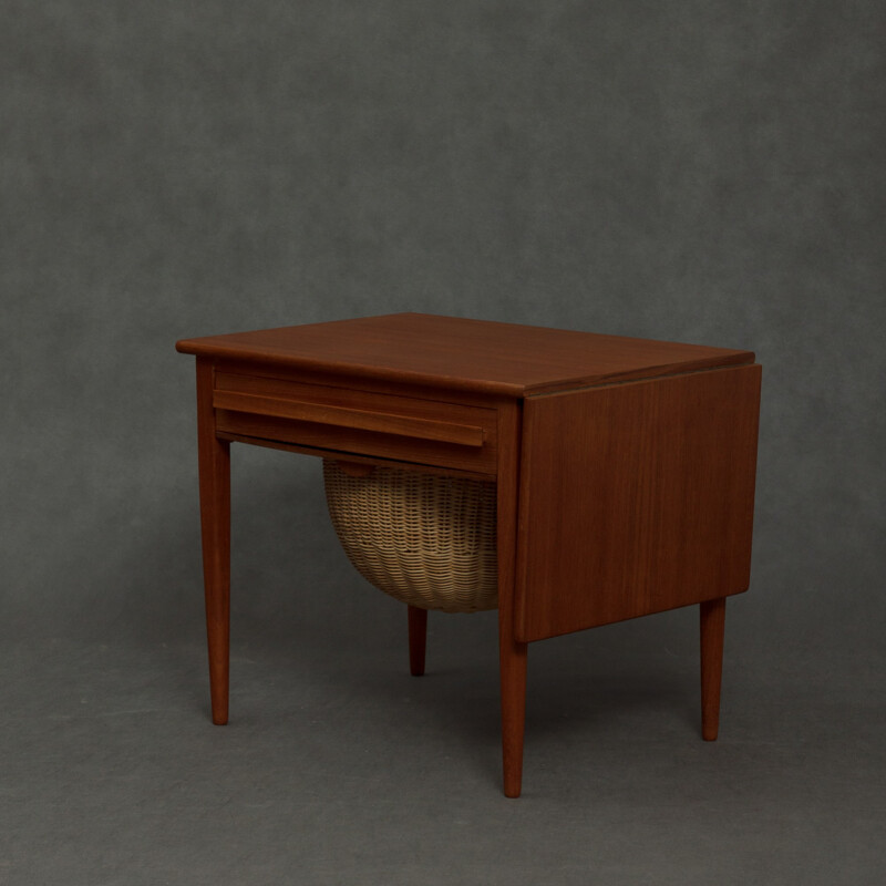 Vintage sewing table with extension by Johannes Andersen for CFC - 1960s