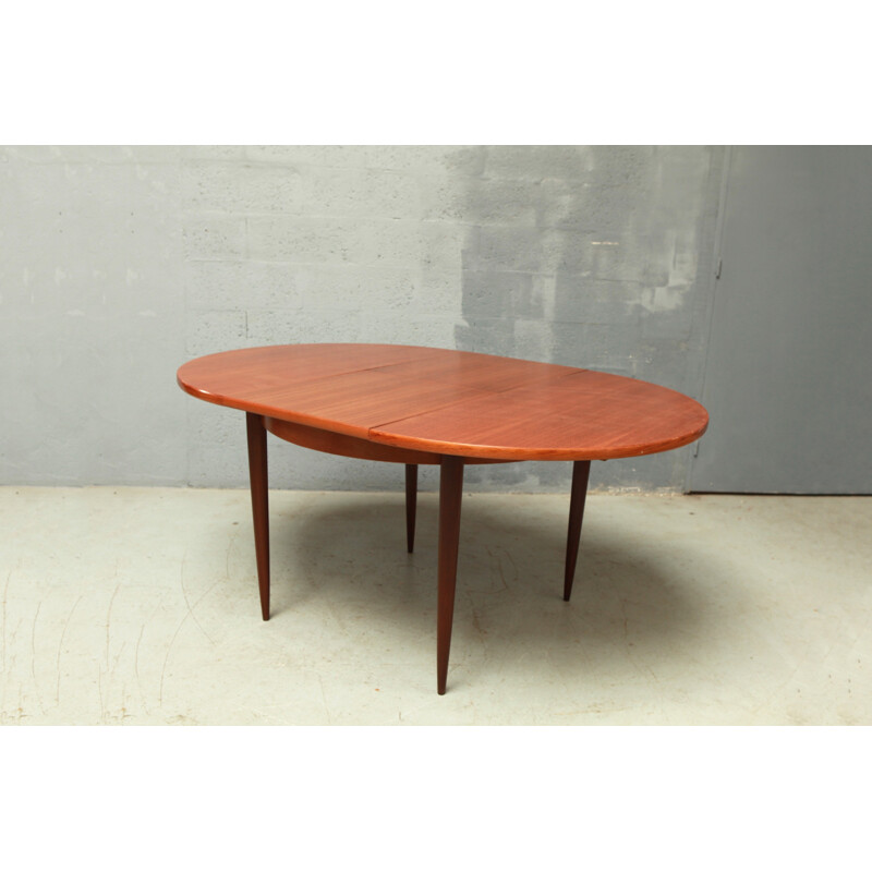 Table vintage scandinave ronde - 1960
