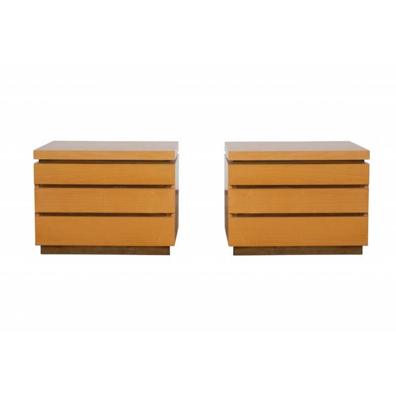 Pair of Bed Side Tables by Jean Claude Mahey  - 1980s