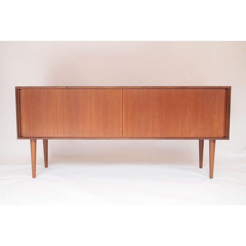 Vintage scandinavian sideboard with sliding doors - 1960s