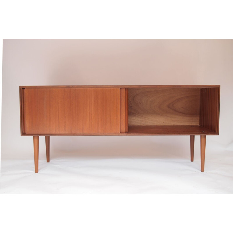 Vintage scandinavian sideboard with sliding doors - 1960s