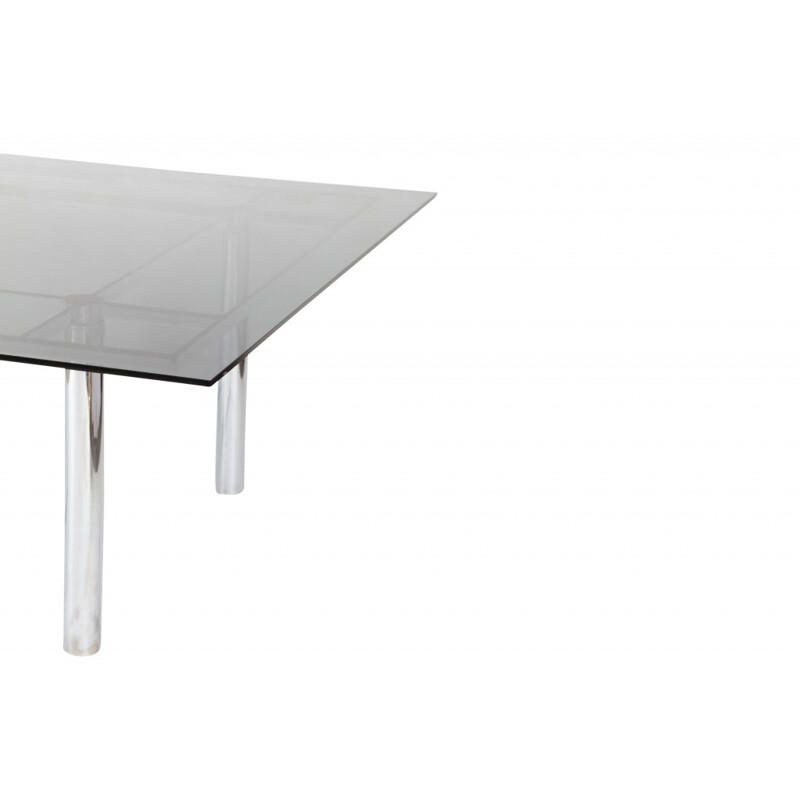 Vintage Large Square Chrome Dining Table Model André by Tobia Scarpa for Knoll International - 1970s