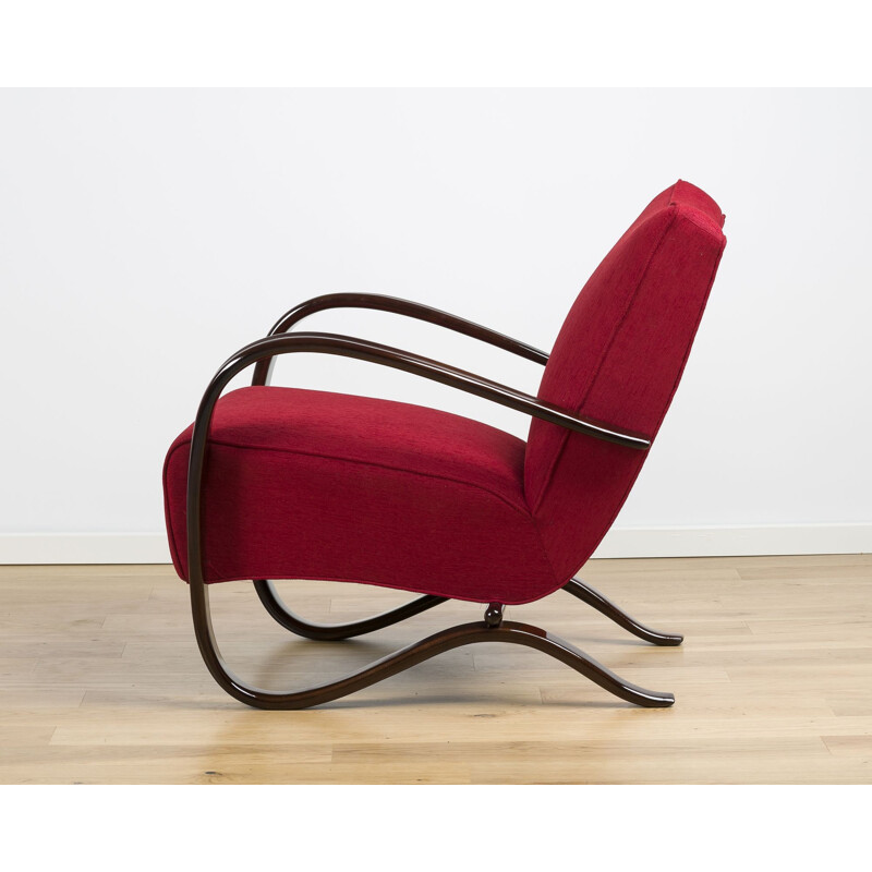 Fauteuil lounge vintage H-269 de Jindrich Halabala - 1930